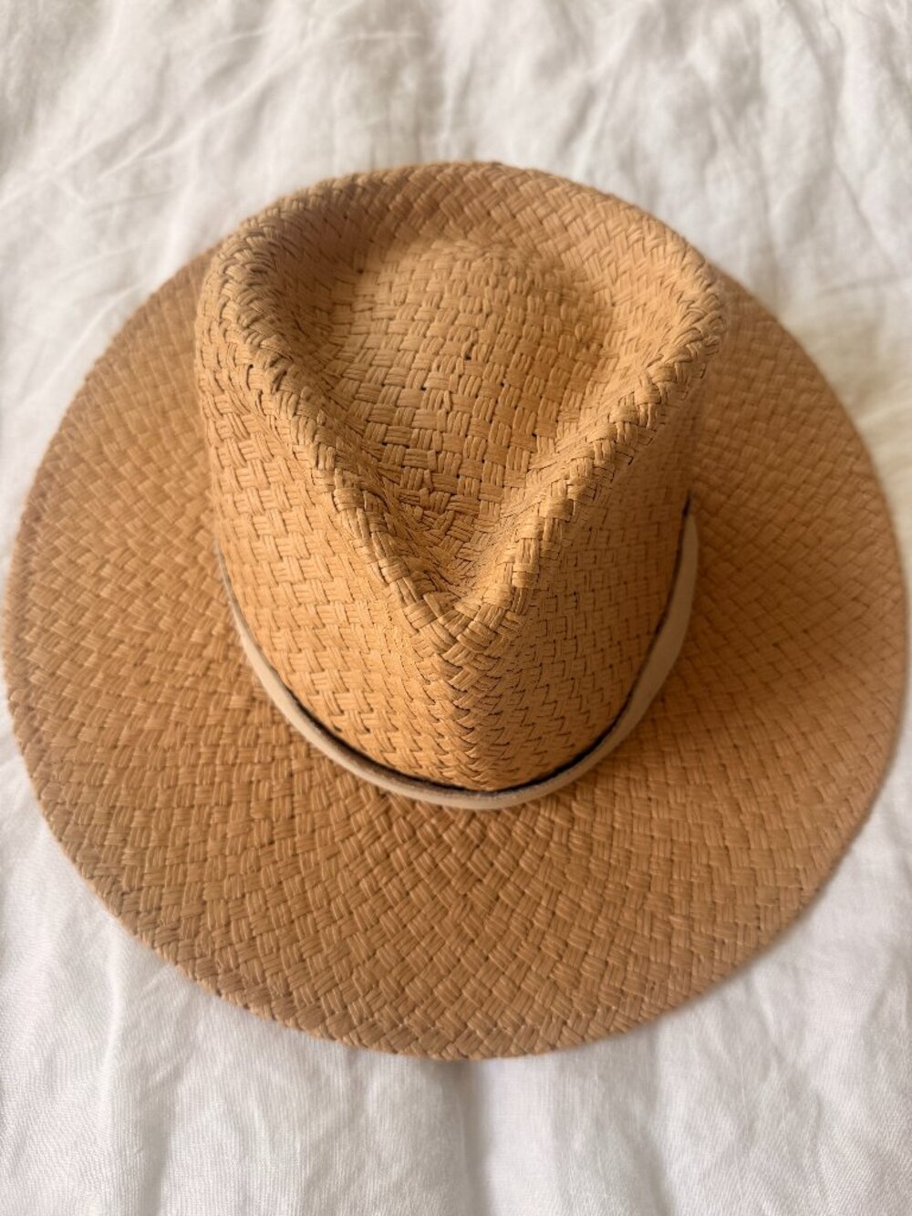 Janessa Leoné Brandie Woven Straw Fedora in Sand